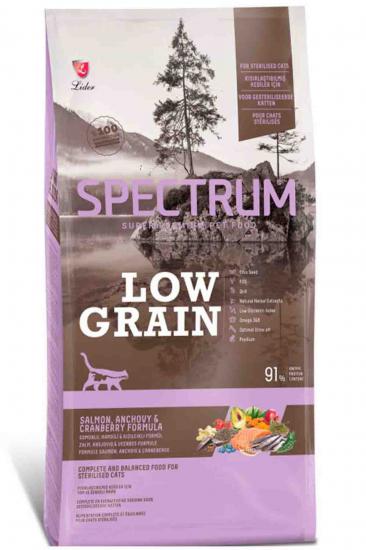 Spectrum Low Grain Somonlu ve Hamsili 12 kg Kısırlaştırılmış Yetişkin Kedi Maması