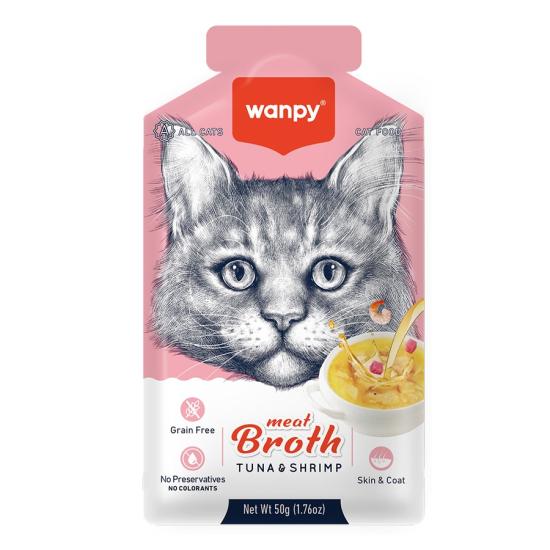 Wanpy Kediler için Ton Balığı Eti Çorbası 50g x12 Adet