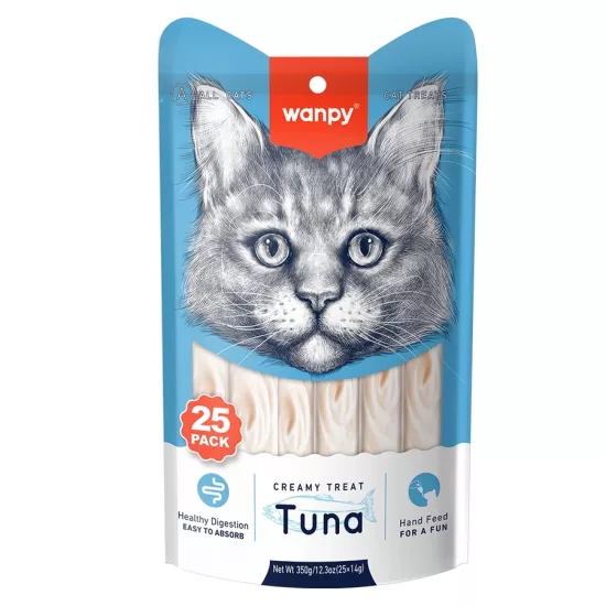 Wanpy Ton Balıklı 25x14 gr Krema Kedi Ödül Maması