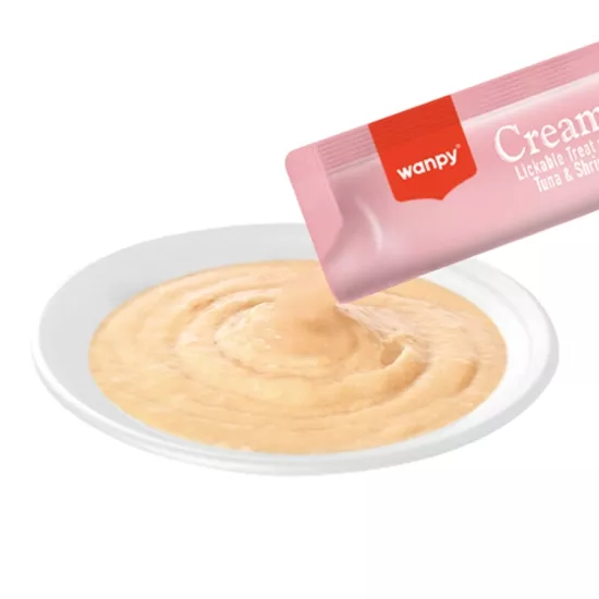 Wanpy Ton Balıklı ve Karidesli 25x14 gr Krema Kedi Ödül Maması