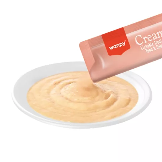Wanpy Ton Balıklı ve Somonlu 25x14 gr Krema Kedi Ödül Maması