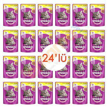 Whiskas Tavuklu 400 gr 24’lü Yetişkin Kedi Konservesi