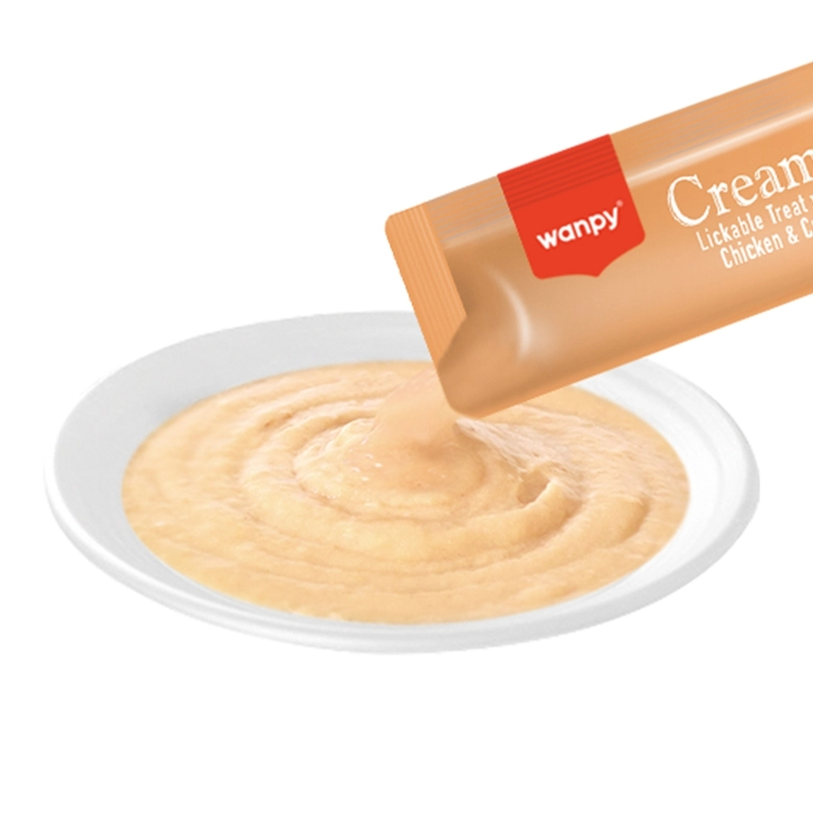 Wanpy Tavuklu ve Yengeçli 25x14 gr Krema Kedi Ödül Maması