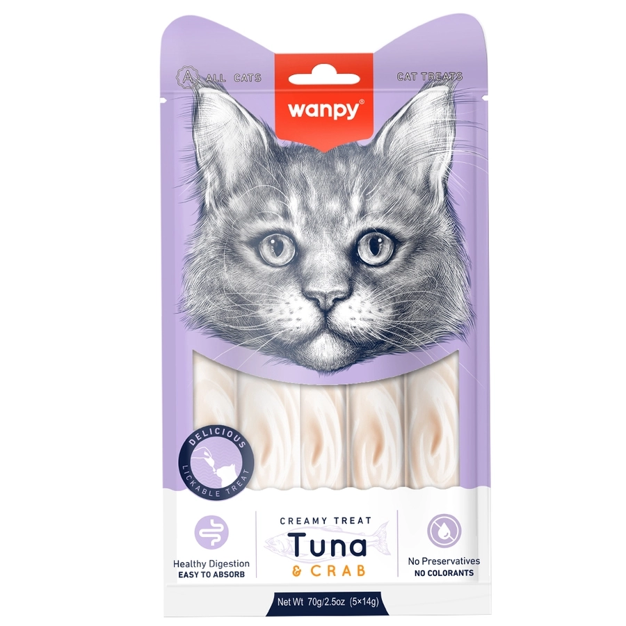 Wanpy Ton Balıklı ve Karidesli Sıvı Kedi Ödülü 5x14gr